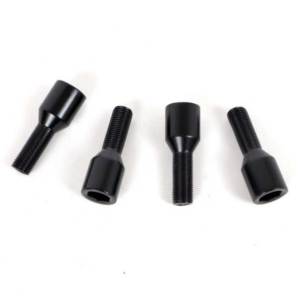 OMP OMPS09631401 Wheel bolt SLIM INTERNAL DRIVE HEX M14x1.5 Hex: 17-19 L: 28mm Black 4pcs Photo-1