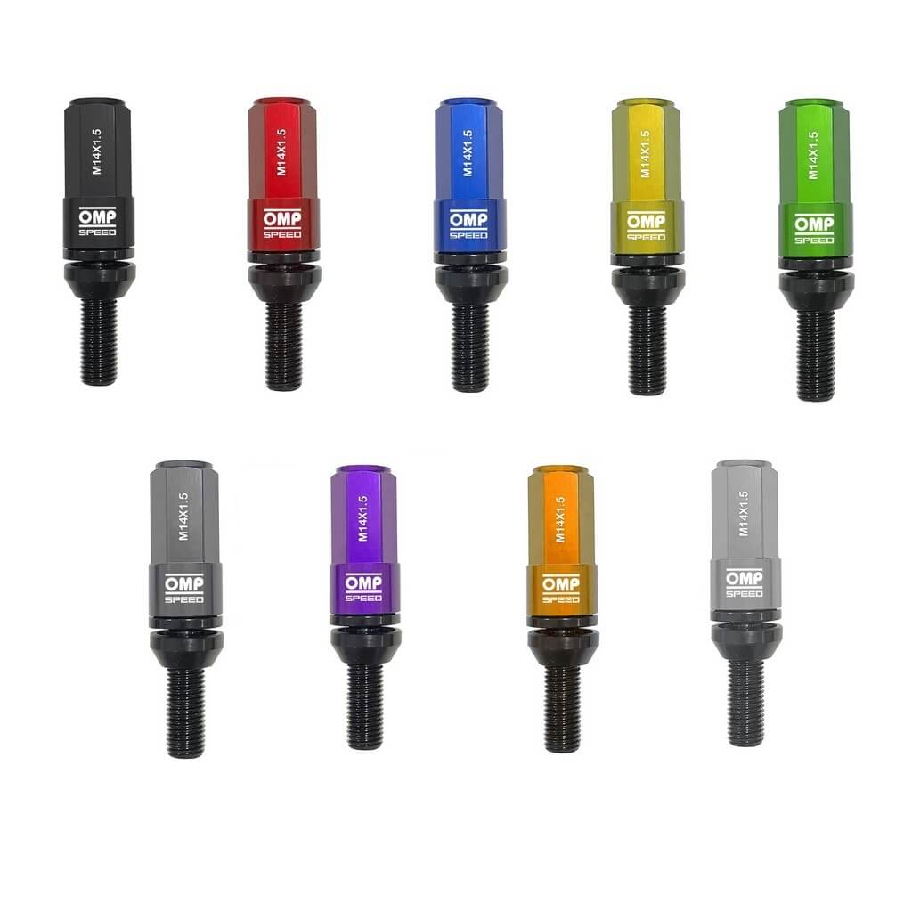 OMP OMPS09971410 Wheel Bolt Set M14x1.25, HEX: 17/19, L: 28mm, Orange, 20pcs Photo-0