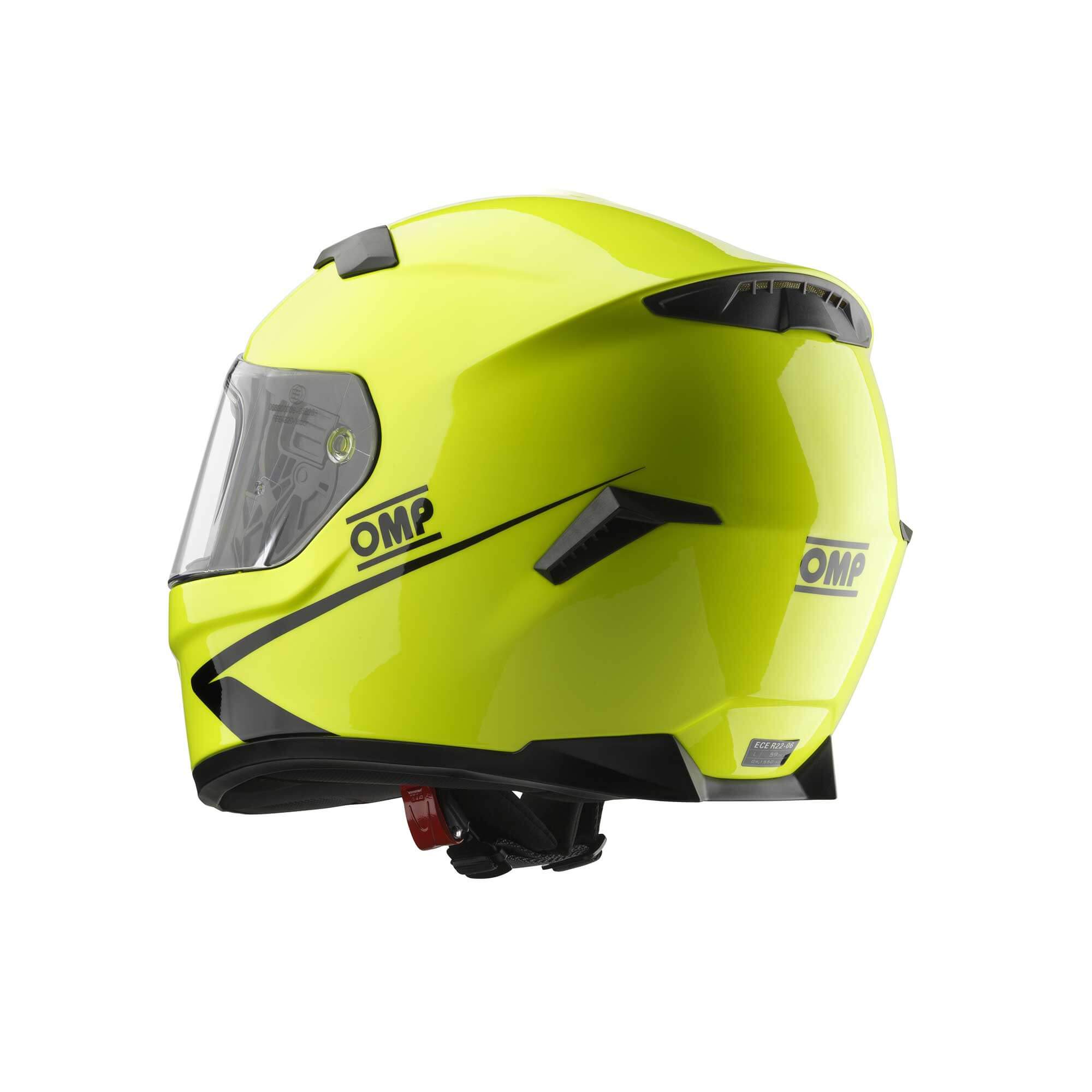 OMP SC0-0616-A01-099-XS Full-Face Karting Helmet Circuit Evo2, Fluo Yellow, Size XS Photo-1