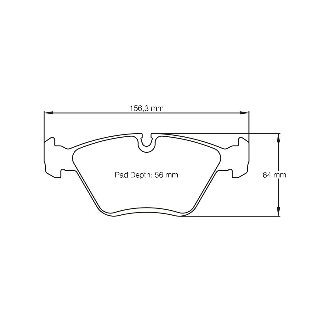 PAGID 1295-RSL29 Front Brake Pads for BMW M3 (E36 / E46) / M5 (E34) Iron Brakes Photo-1