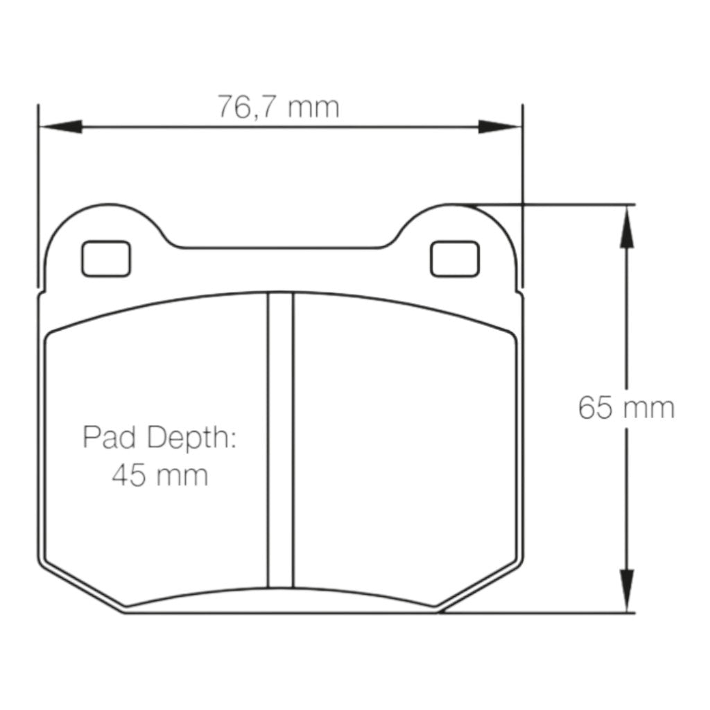 PAGID 1587-RS42 Rear Brake Pads for SUBARU STI 03-16 / MITSUBISHI EVO 5-9 / NISSAN 350Z / AP Racing CP5119 D50 Photo-1
