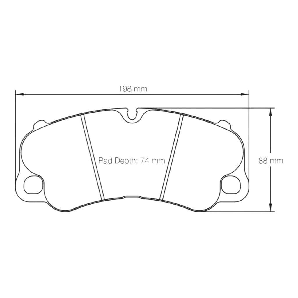 PAGID 4927-RSL1 Front Brake Pads for PCCB to Iron conversion for PORSCHE 991 / 992 GT3 / GT3RS / GT2RS / 981 / 982 / 718 Cayman GT4 / GT4RS Iron Brakes Photo-1