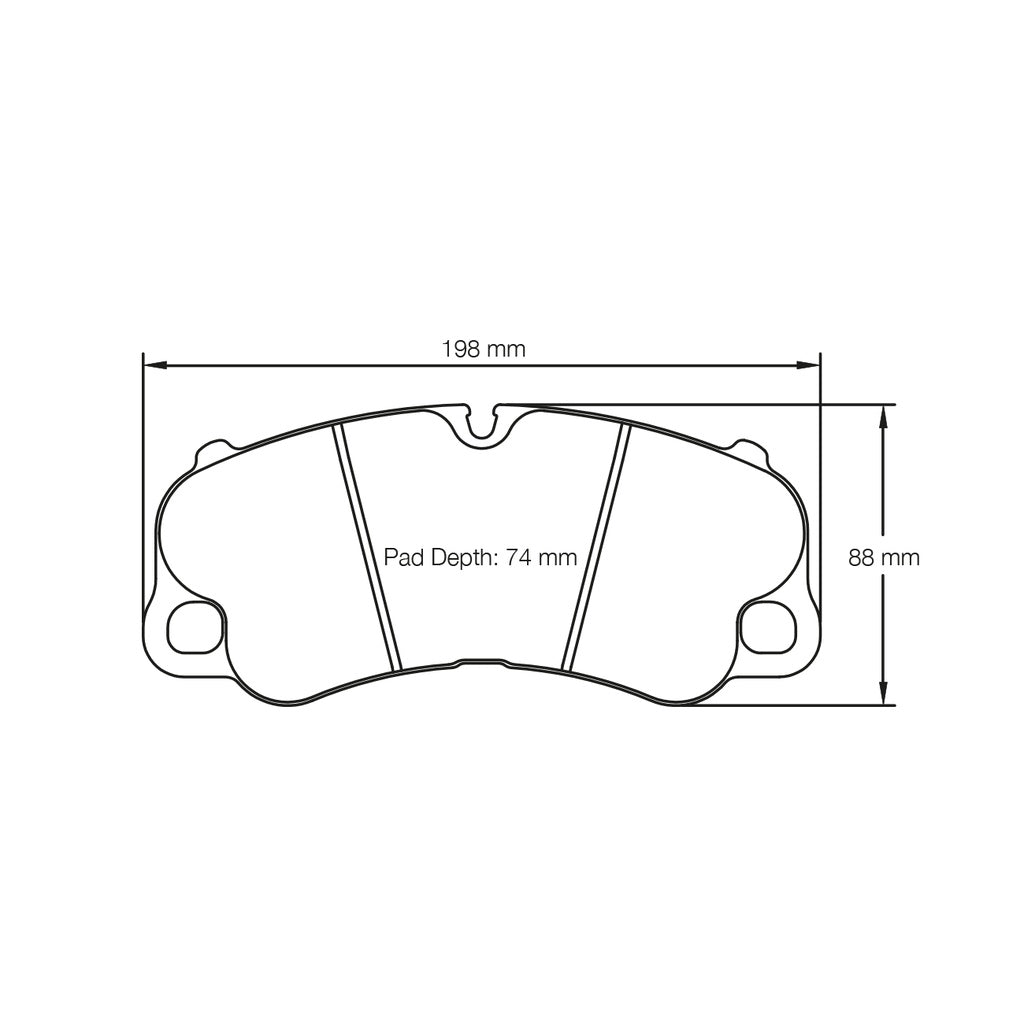 PAGID 4927-RSL29 Front Brake Pads for PORSCHE 991 / 992 GT3 / GT3RS / GT2RS PCCB to Iron Conversion (stock size front rotors) Photo-1
