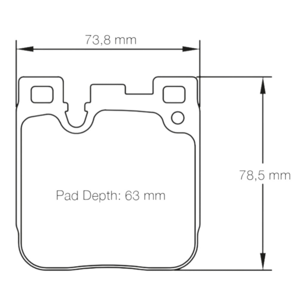 PAGID 4933-RSL1 Rear Brake Pads for BMW M2 (F87) / M3 (F80) / M4 (F82) Iron Brakes Photo-1