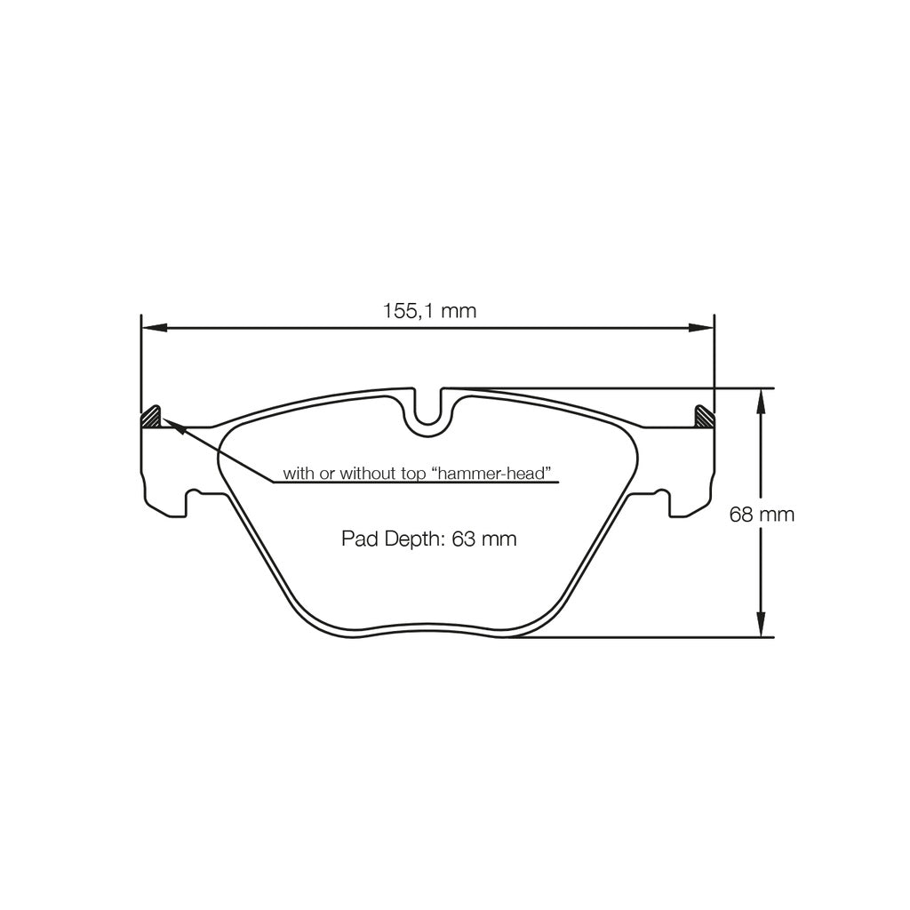 PAGID 8053-RSL19 Front Brake Pads for BMW 1M E82 / M3 E90 / E92 / 335 E90 / E91 / E92 Photo-1
