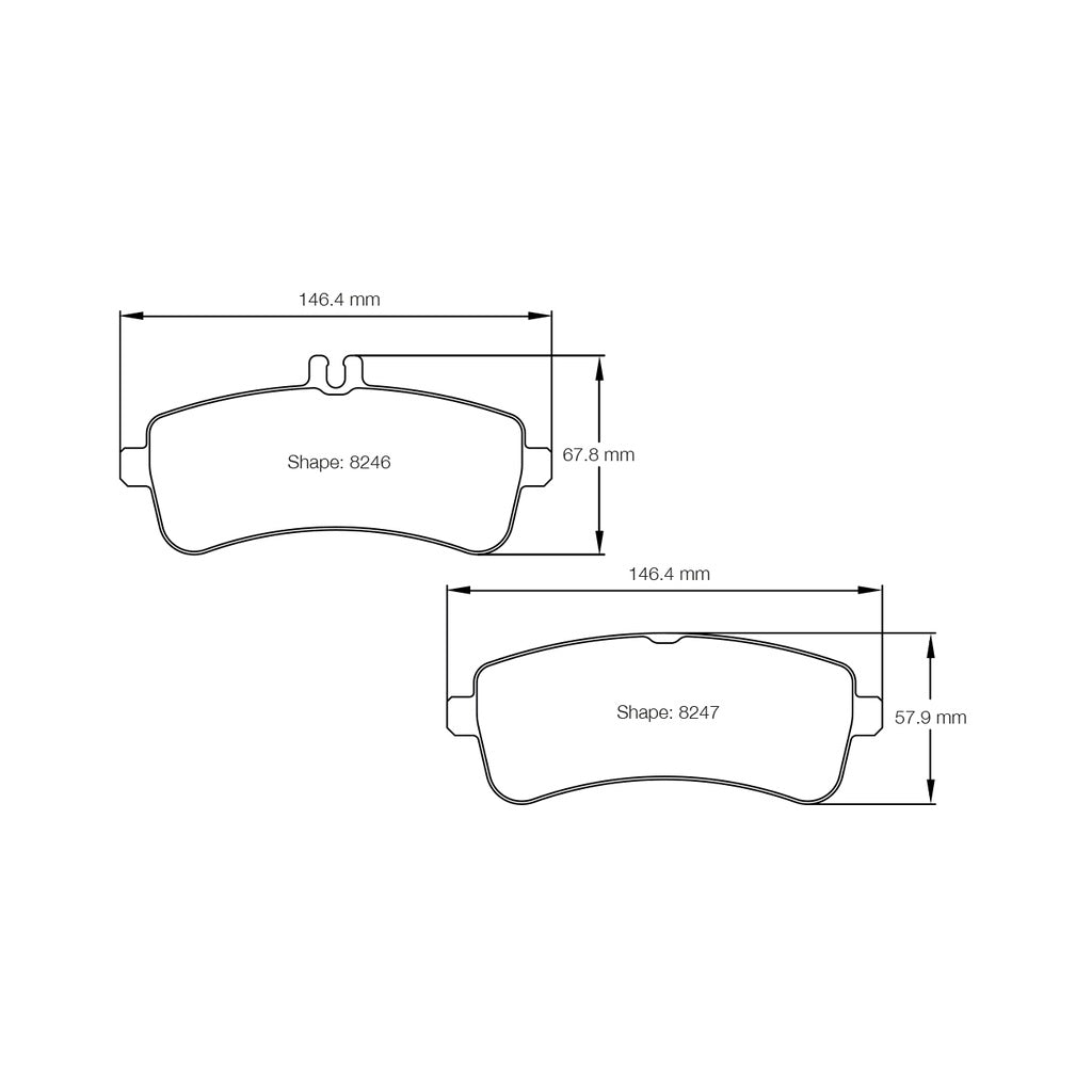 PAGID 8246-RSC1 Rear Brake Pads for MERCEDES-Benz AMG GT-R / AMG C63 (W205) Ceramic Brakes Photo-1