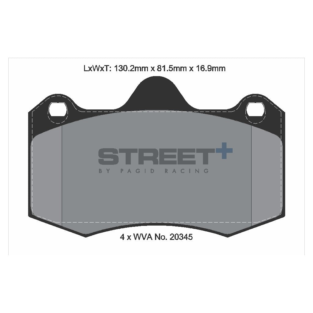PAGID T8000SP2001 Brake Pads for STREET+ for LOTUS Evora 3.5 / RENAULT Clio II Photo-1