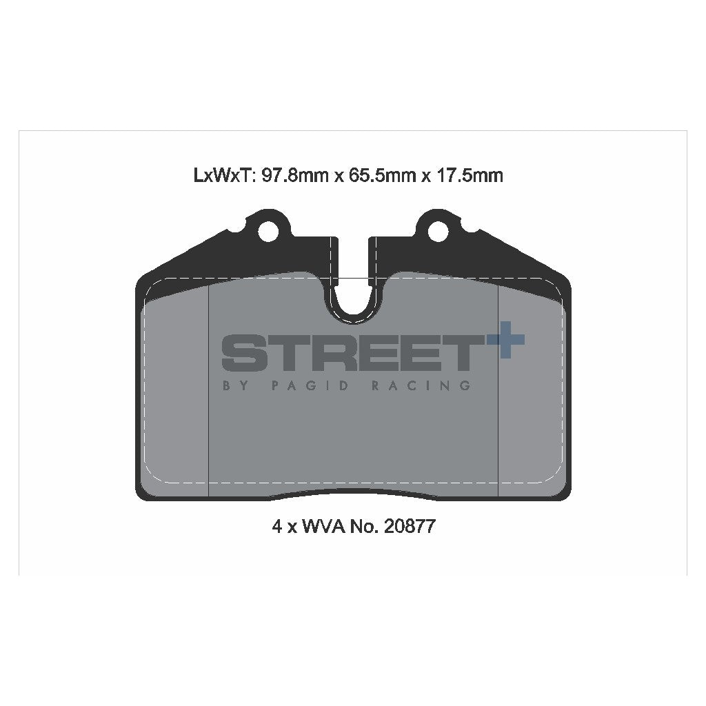 PAGID T8002SP2001 Rear Brake Pads for STREET+ for PORSCHE 911 (964) 3.6 Carrera / MASERATI GRANSPORT Coupe 4.2 Photo-1