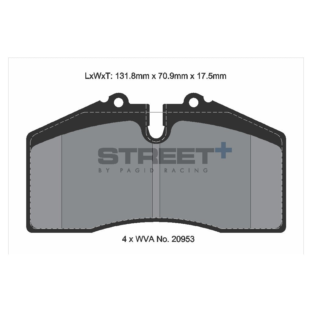 PAGID T8003SP2001 Brake Pads for STREET+ for PORSCHE 911 (964) / 911 Targa (993) Photo-1