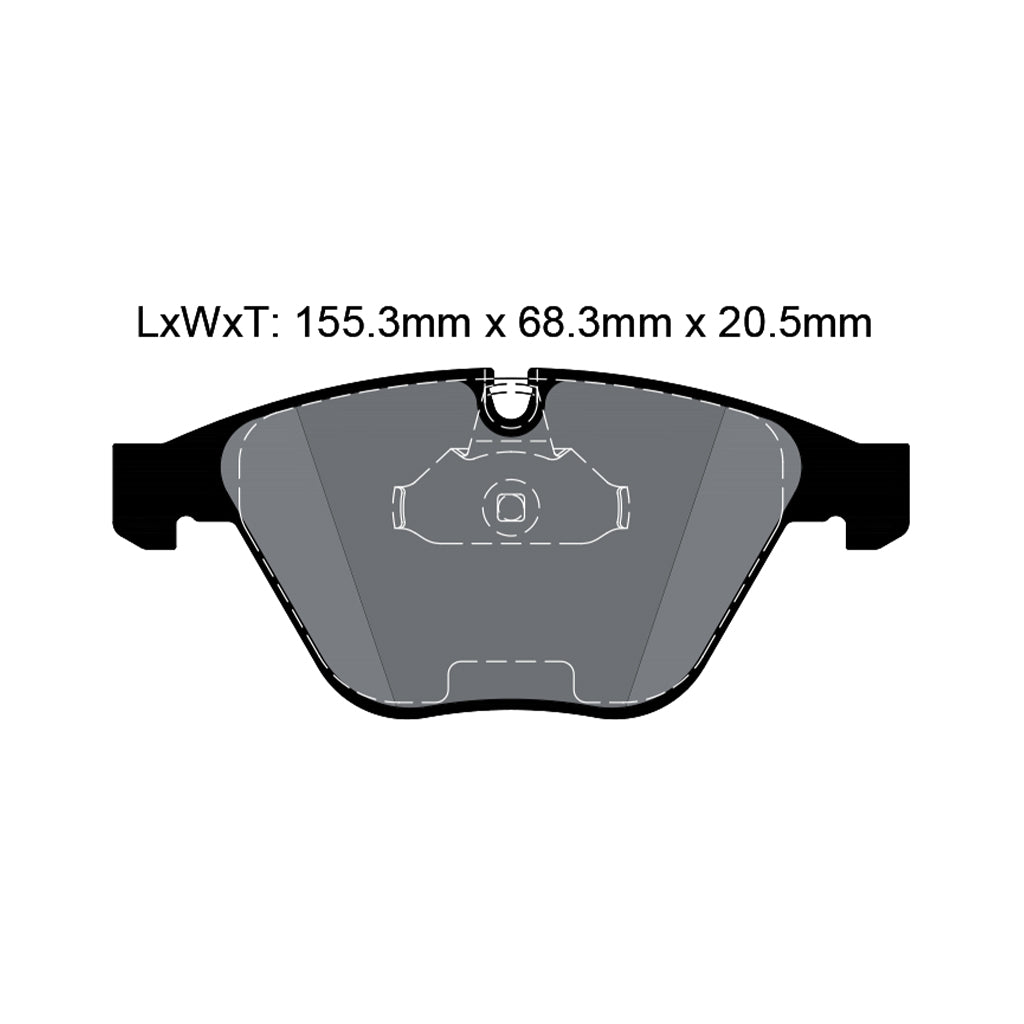 PAGID T8023SP2001 Front Brake Pads for BMW 1M Coupe (E82) / M3 (E90 / E92) / 5 Series (E60) (STREET+) Photo-1