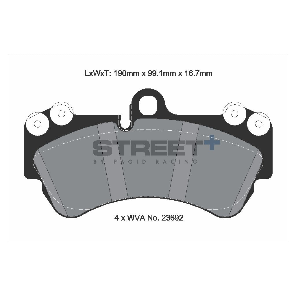 PAGID T8037SP2001 Front Brake Pads for STREET+ for MERCEDES-BENZ G-Class (W463) / PORSCHE Cayenne (9PA) / VW TOUAREG Photo-1