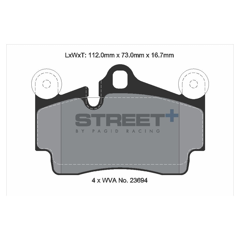 PAGID T8039SP2001 Rear Brake Pads for STREET+ for AUDI Q7 (4LB) / CAYENNE (9PA) / VW TOUAREG Photo-1
