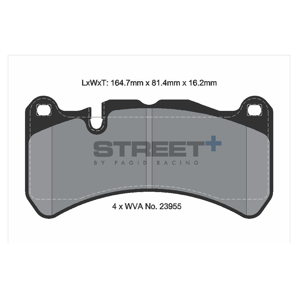PAGID T8052SP2001 Front brake pads STREET+ for MASERATI Grancabrio / FPV Falcon / MERCEDES-BENZ CLK (C209, A209) Photo-1