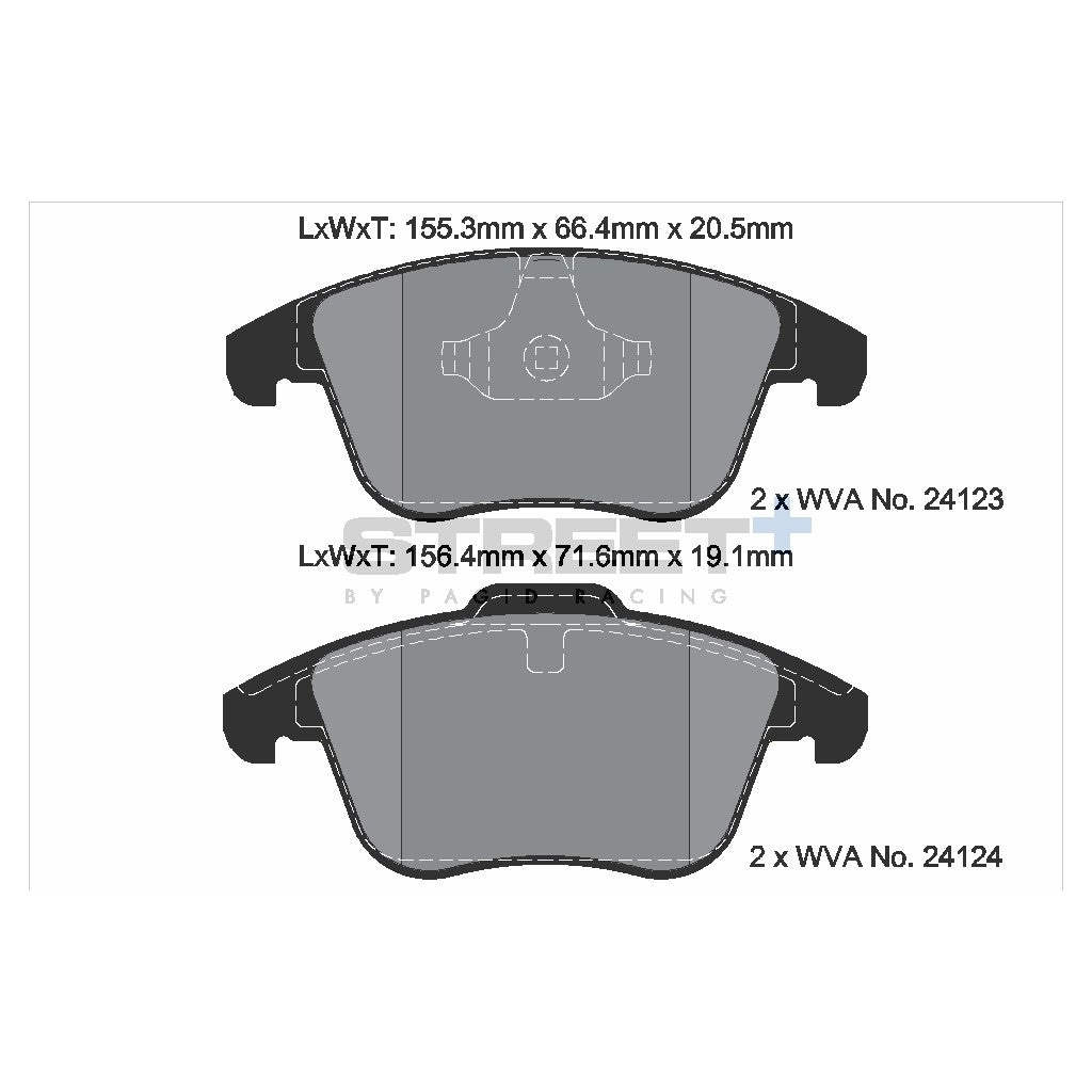 PAGID T8056SP2001 Front brake pads STREET+ for FORD Mondeo IV / LAND ROVER Freelander 2 Photo-1