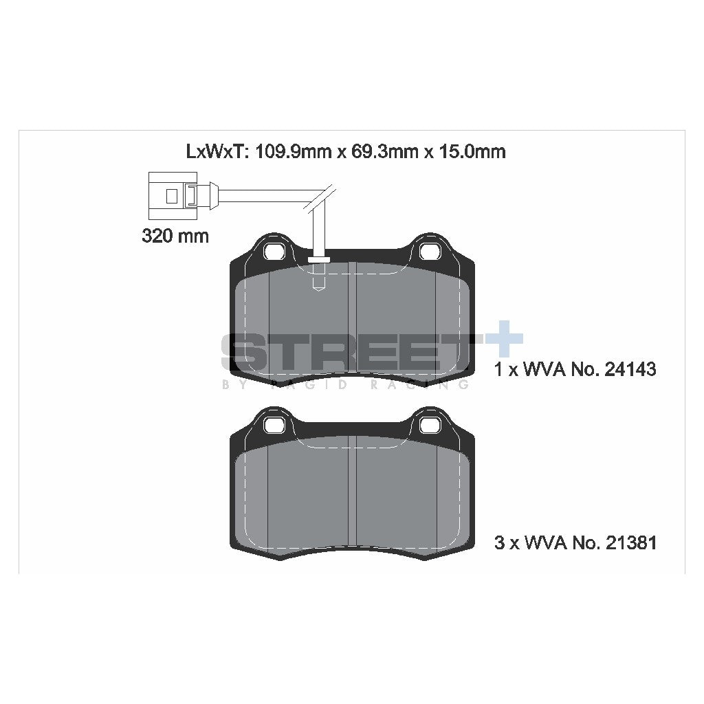 PAGID T8058SP2001 Front Brake Pads for STREET+ for SEAT Leon (1M1) Photo-1