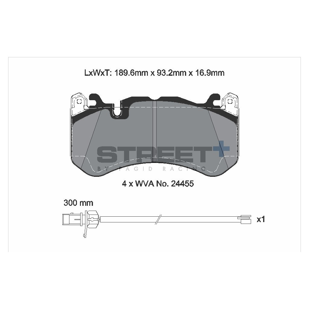 PAGID T8073SP2001 Front brake pads STREET+ for AUDI A6 C6, C7 / A7 Sportback (4GA, 4GF) Photo-1