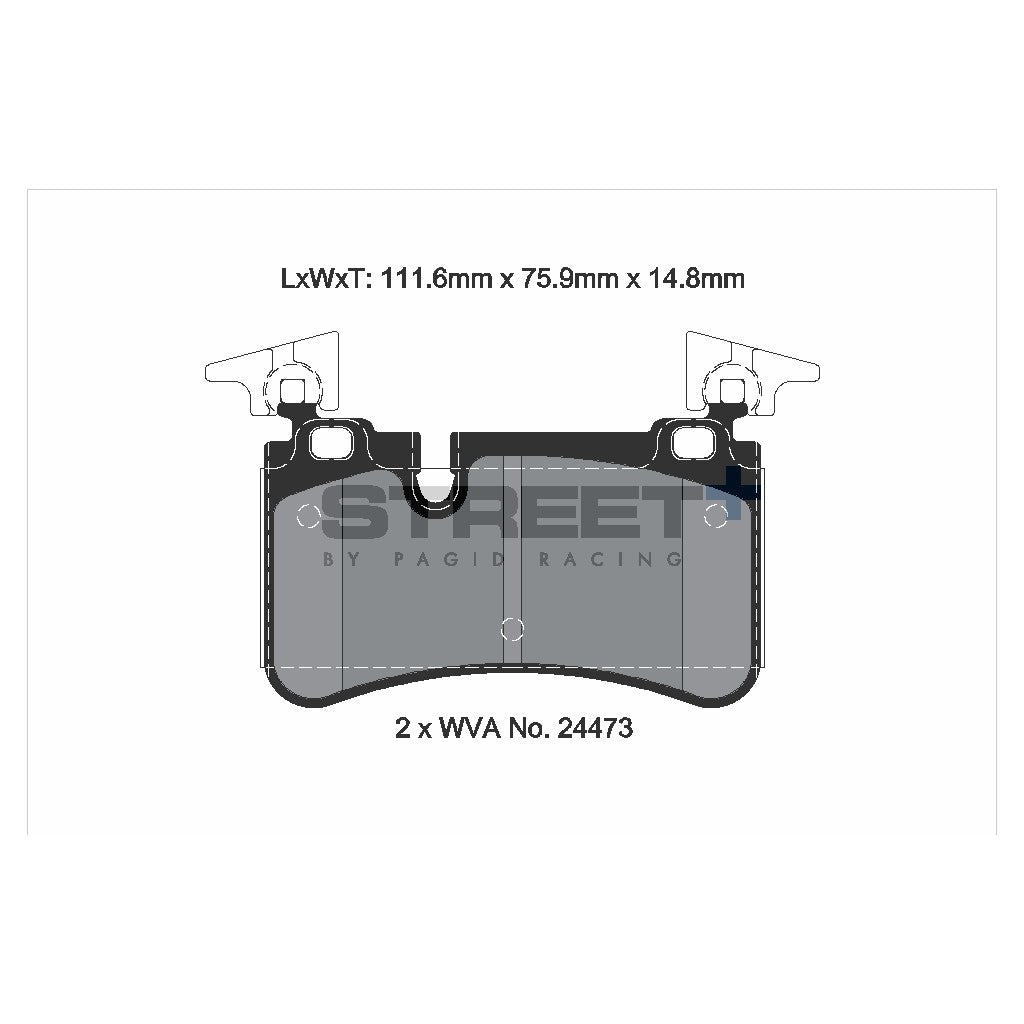 PAGID T8074SP2001 Rear Brake Pads for STREET+ for MERCEDES-BENZ CLK / E-Class (W211, S211) / SLK (R171) Photo-1
