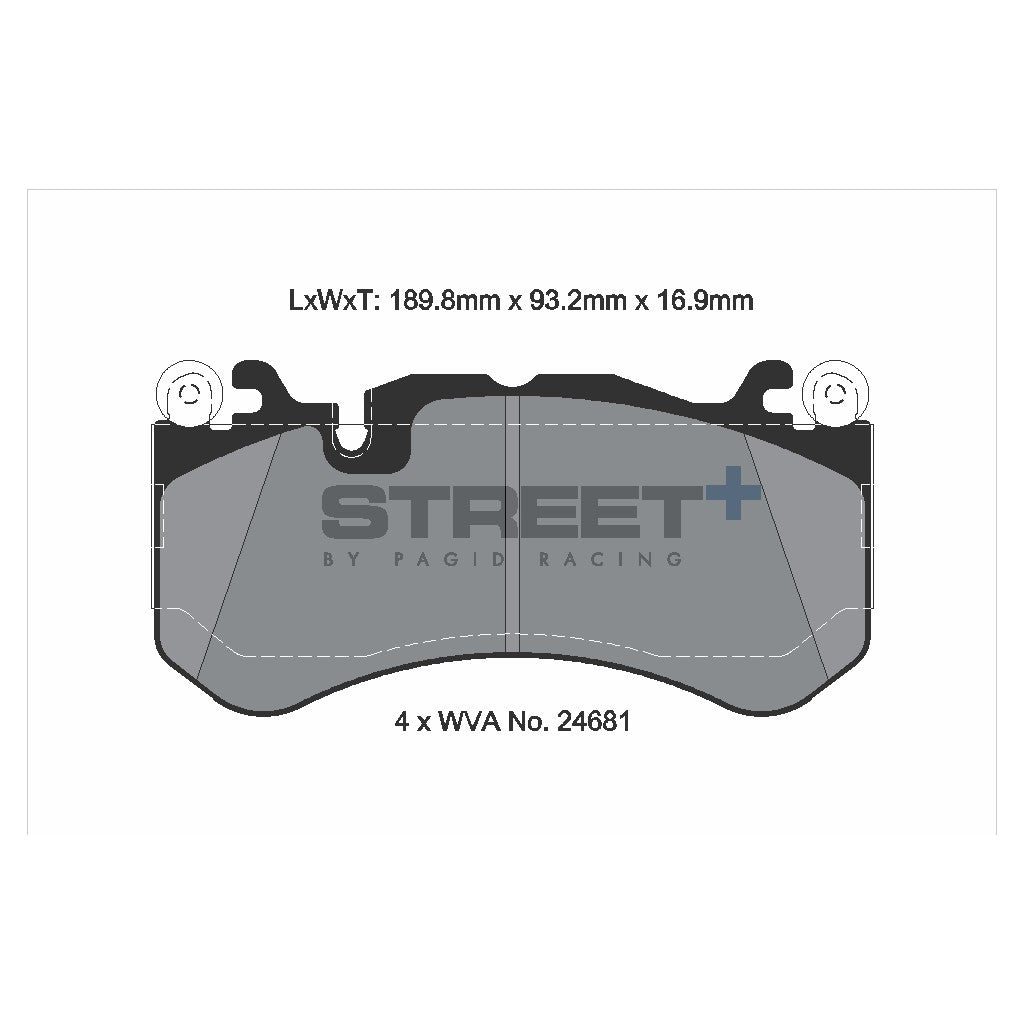 PAGID T8086SP2001 Front Brake Pads STREET+ for MERCEDES-BENZ AMG GT (C190) 2014- Photo-1