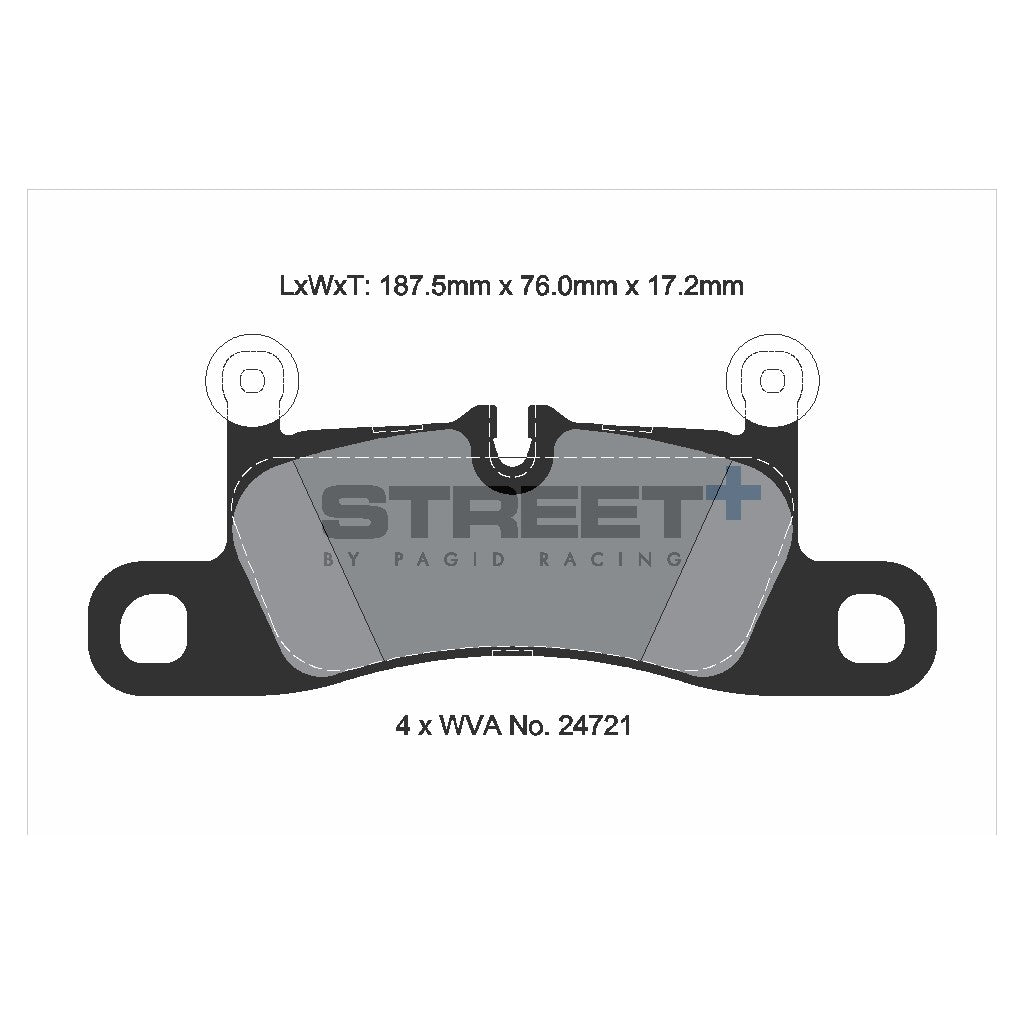 PAGID T8091SP2001 Rear Brake Pads for STREET+ for PORSCHE Cayenne (92A) / VW Touareg (7P5, 7P6) Photo-1