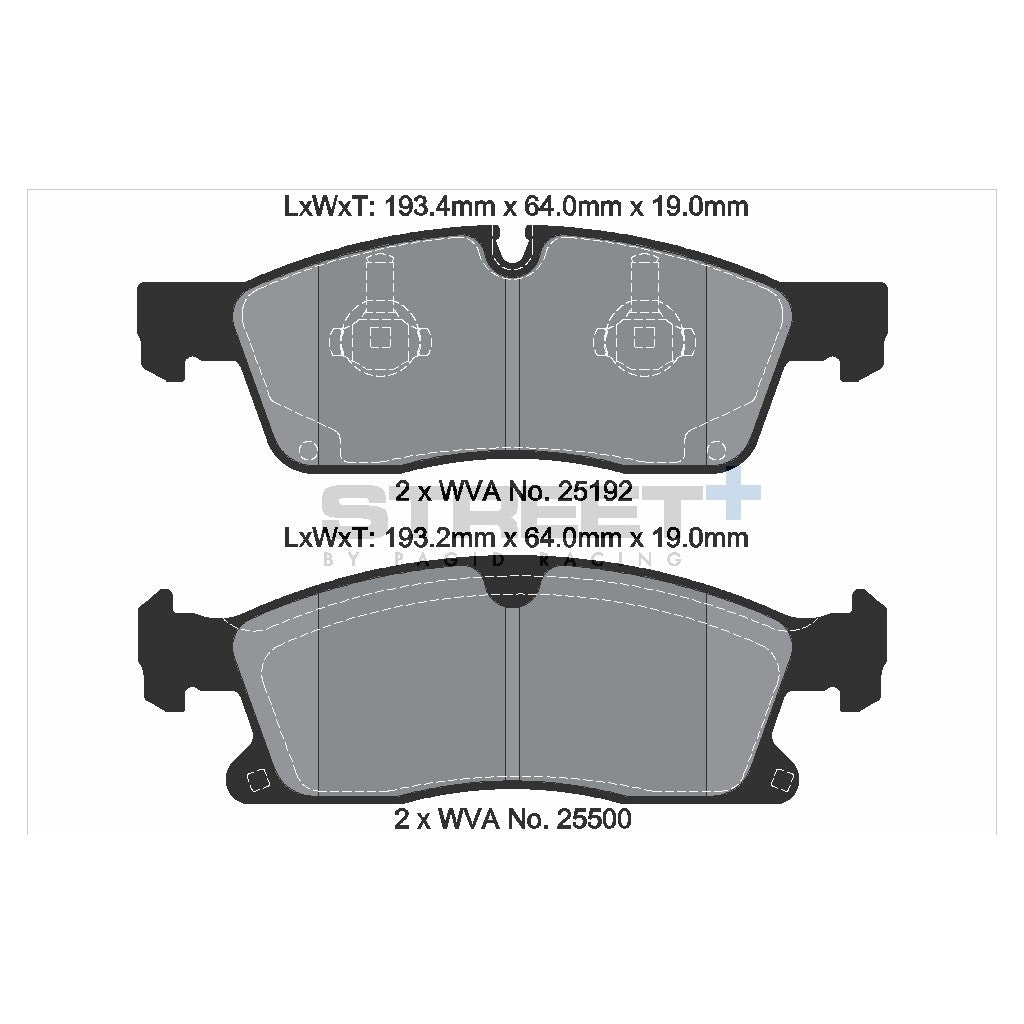 PAGID T8112SP2001 Front Brake Pads for STREET+ for MERCEDES-BENZ GL-Class (X166) / GLE (W166) Photo-1