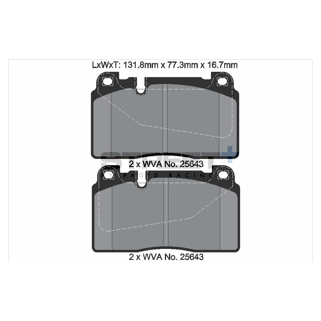PAGID T8121SP2001 Front brake pads STREET+ for AUDI A6 C7/Q5 (8RB) / PORSCHE Macan (95B) Photo-1