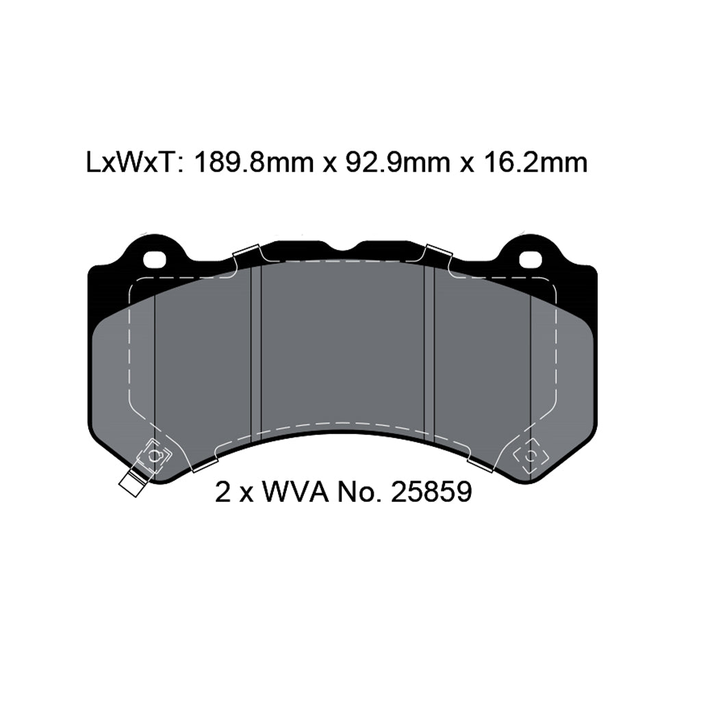 PAGID T8127SP2001 Front Brake Pads STREET+ for NISSAN GT-R (R35) / CHEVROLET Corvette (C7) Photo-1