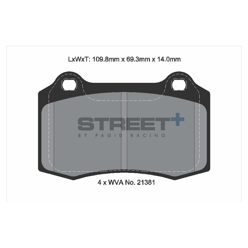 PAGID T8155SP2001 Front brake pads STREET+ for FORD Focus I (DAW, DBW) RS Photo-1