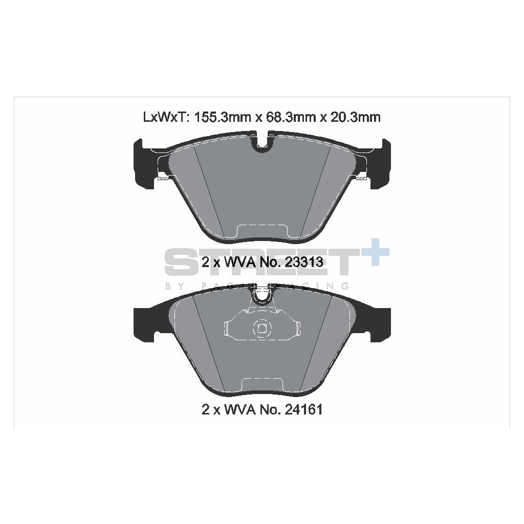 PAGID T8169SP2001 Front brake pads STREET+ for BMW 3 (E9x) / X1 (E84) / Z4 Roadster (E89) Photo-1