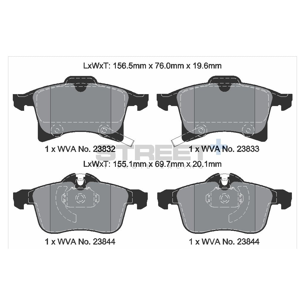 PAGID T8179SP2001 Front brake pads STREET+ for OPEL Astra G, H / OPEL Corsa C, D Photo-1