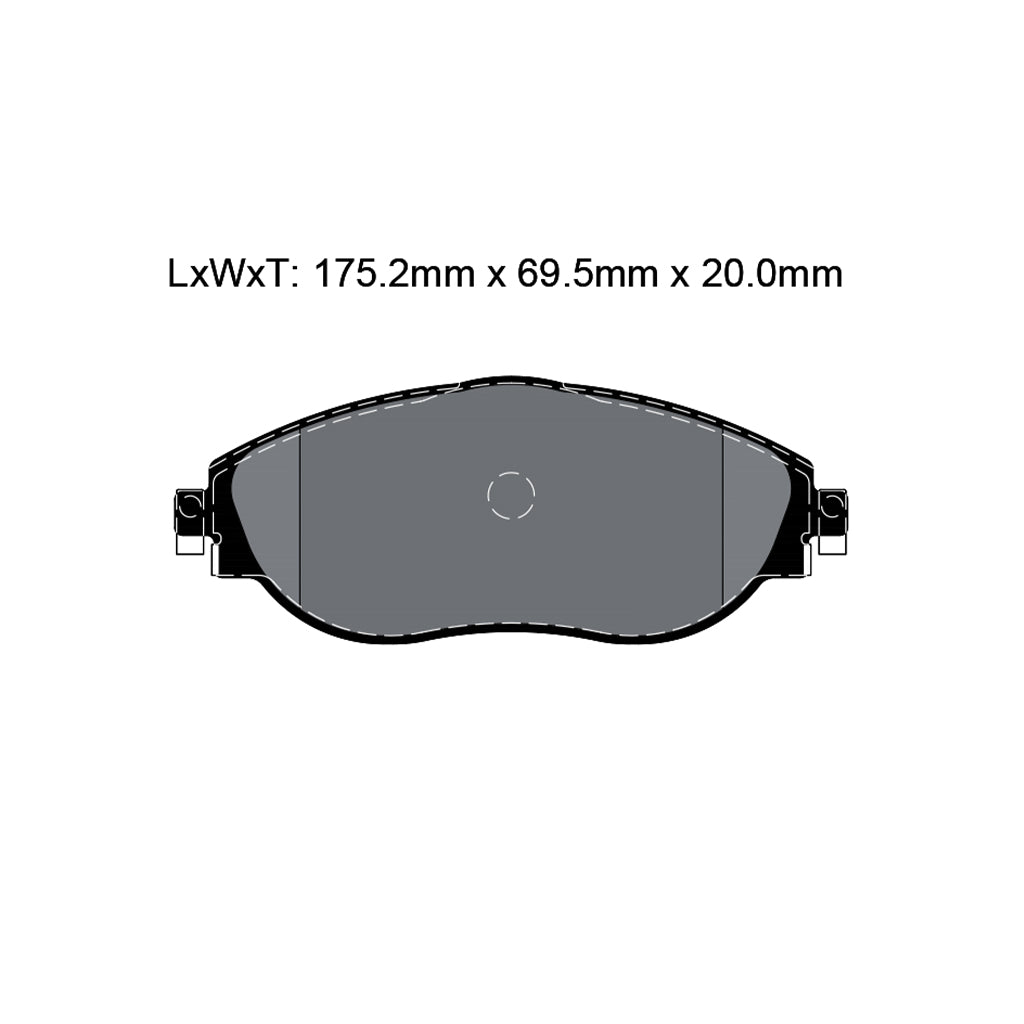 PAGID T8192SP2001 Front Brake Pads STREET+ for VW Golf R / GTI / GTI Clubsport S (Mk7) / Golf GTI (Mk8) Photo-1