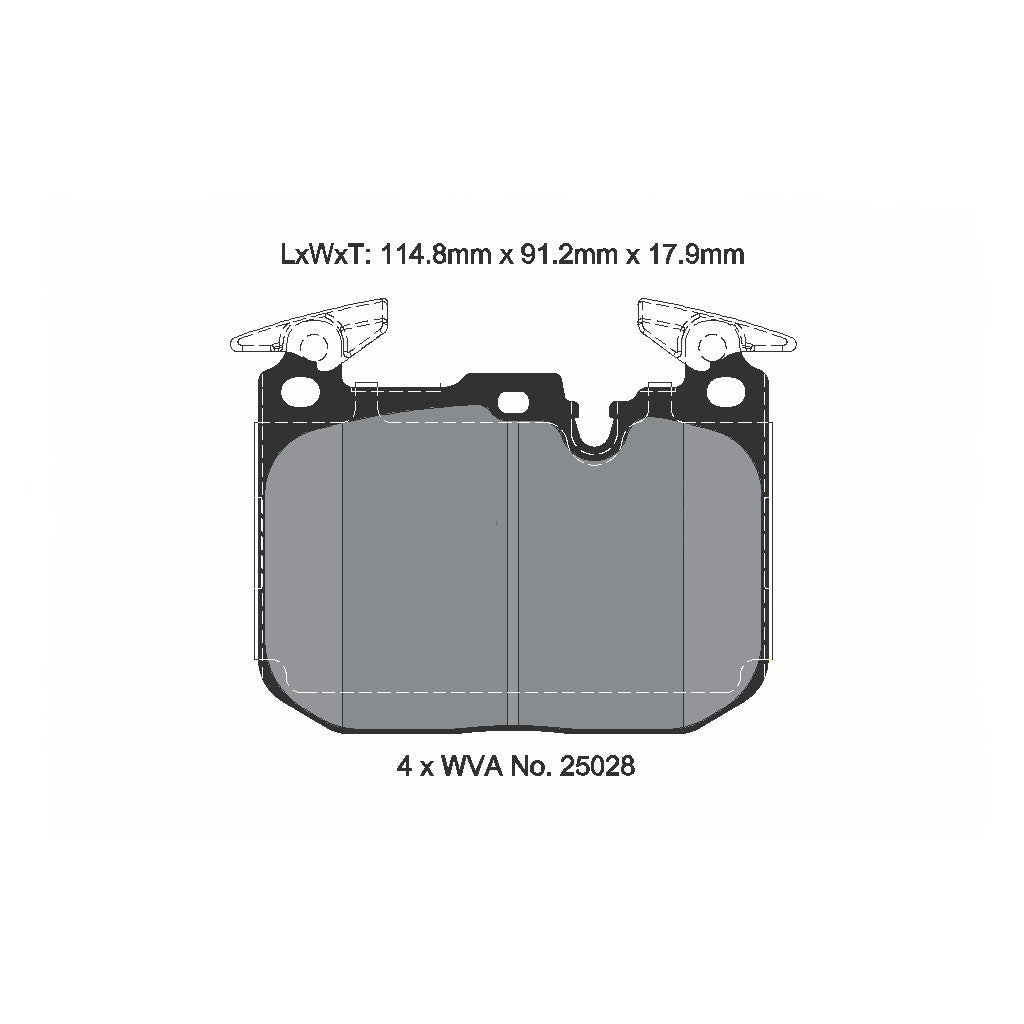 PAGID T8194SP2001 Front Brake Pads for BMW M2 (F87) / M3 (F80) / M4 (F82/F83) (STREET+) Photo-1
