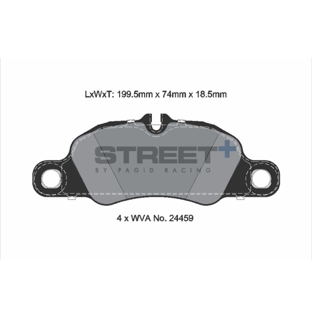 PAGID T8225SP2001 Front Brake Pads for STREET+ for PORSCHE Cayman GTS (981) / 911 Carrera 4 (991) Photo-1