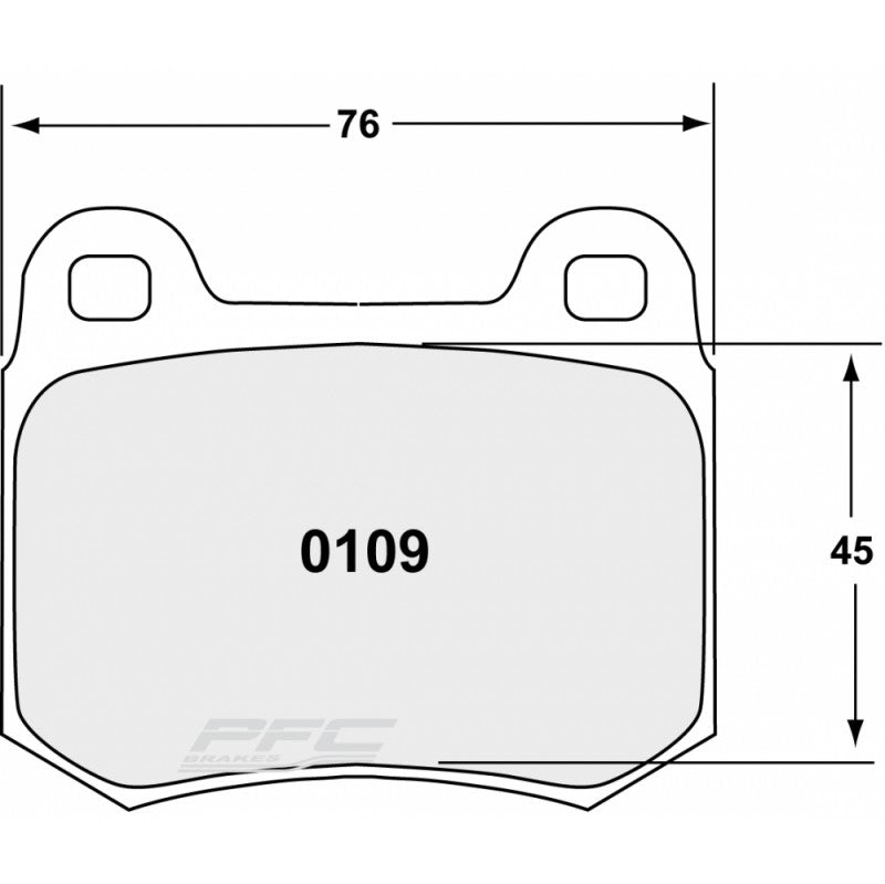 PFC 0109.97.15.44 Rear Brake Pads for SUBARU STI / MITSUBISHI EVO 5-9 / NISSAN 350Z (97 Compound, 15mm) Photo-0