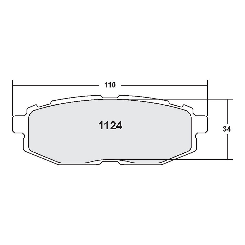 PFC 1124.08.16.44 Rear Brake Pads for SUBARU BRZ / TOYOTA GT86 / GR86 Photo-1