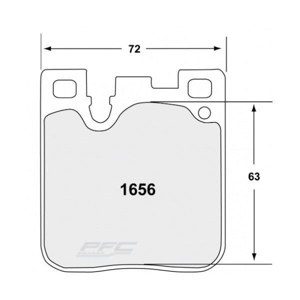PFC 1656.332.16.44 Rear Brake Pads for BMW M3 (F80) / M4 (F82 / F83) / M2 (F87) Brembo Caliper (332 Compound, 16 mm) Photo-1