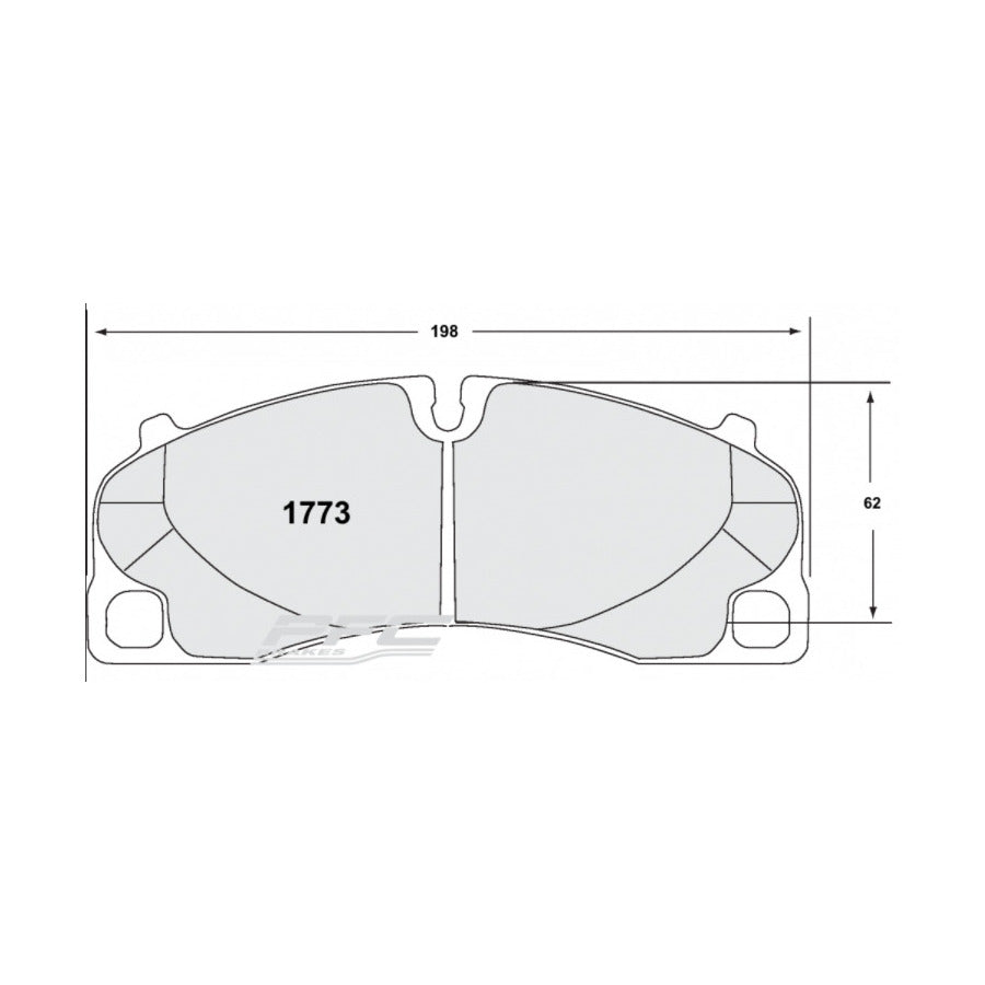 PFC 1773.331.17.44 Front Brake Pads for PORSCHE 991 / 992 GT3 / GT3RS / Turbo / Cayman GT4 / GT4RS (331 Compound, 17 mm) Photo-1