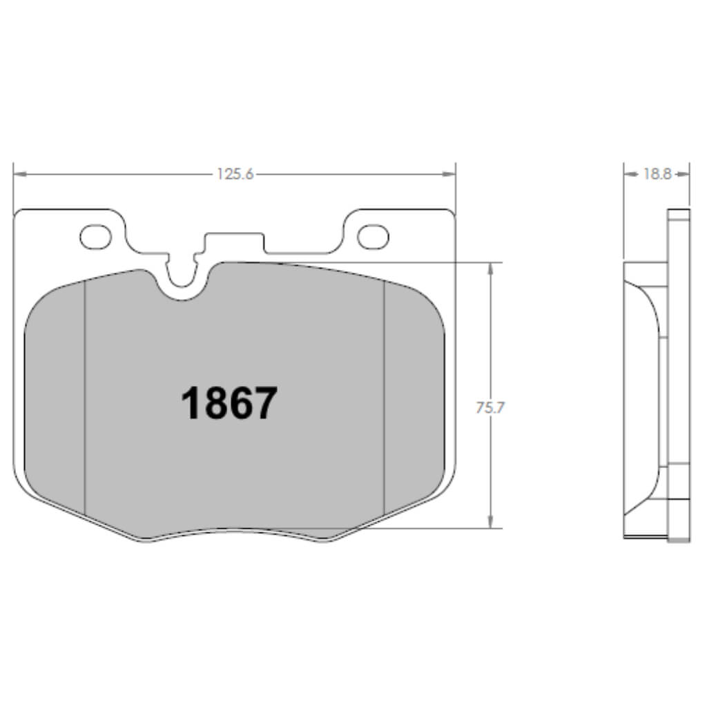 PFC 1867.11.19.44 Front Brake Pads 11 CMPD 19 mm for TOYOTA GR Supra (Mk 5) / BMW G-series Photo-1