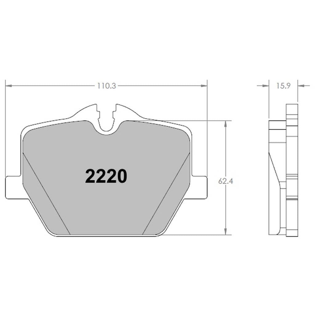 PFC 2220.68.16.64 Rear Brake Pads for TOYOTA Supra MK 5 (A90) (68 Compound, 16 mm) Photo-0