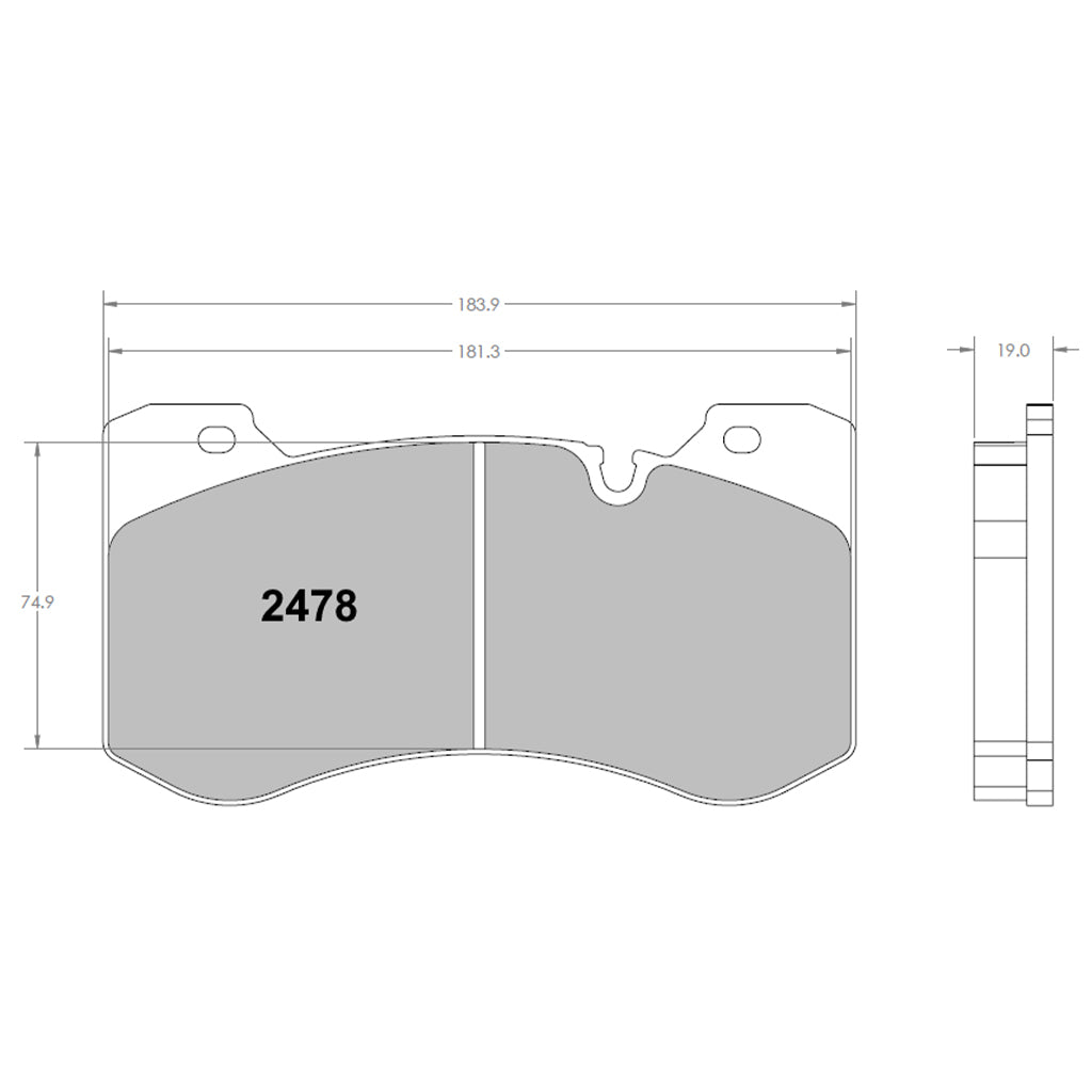 PFC 2478.331.19.44 Front Brake Pads 331 CMPD 19 mm for BMW M2 (G87) / M3 (G80) / M4 (G82) Photo-1