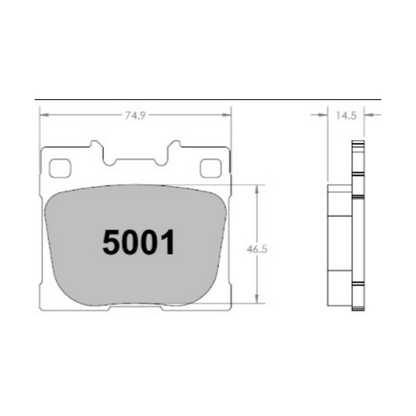 PFC 5001.332.15.44 Rear Brake Pads for Race for TOYOTA GR Yaris (GXPA16) (332 Compound, 15 mm) Photo-1