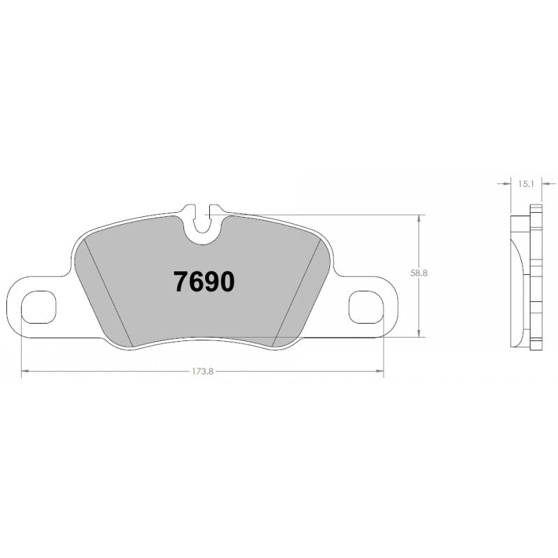 PFC 7690.332.16.44 Rear Brake Pads for PORSCHE 991.2 Carrera S/GTS (332 Compound, 16 mm) Photo-0