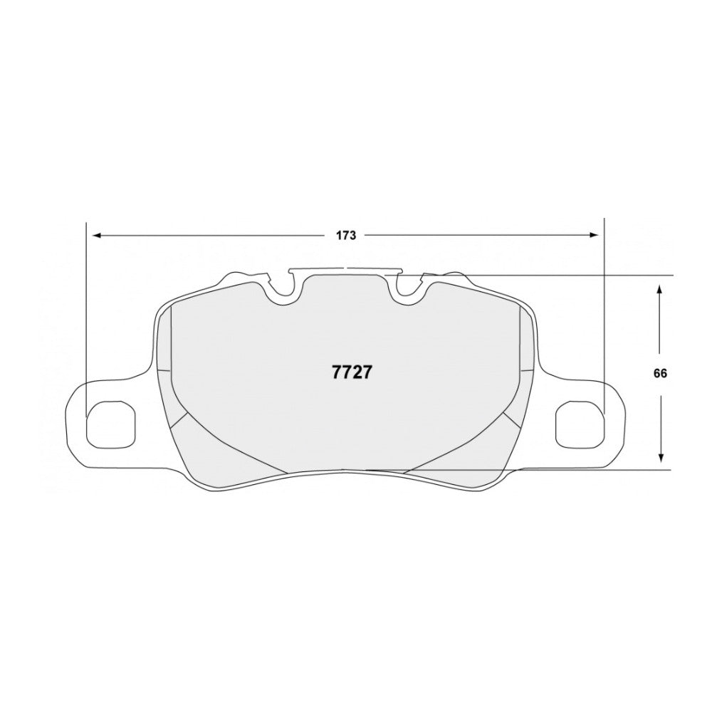 PFC 7727.332.18.44 Rear Brake Pads for PORSCHE 991 / 992 GT3 / GT3RS / Turbo / Cayman GT4 / GT4RS (332 Compound, 18 mm) Photo-1