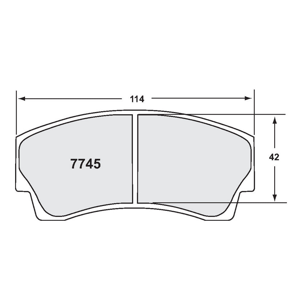PFC 7745.11.16.44 Rear Brake Pads for SUBARU Impreza STi (11 Compound, 16 mm) Photo-1