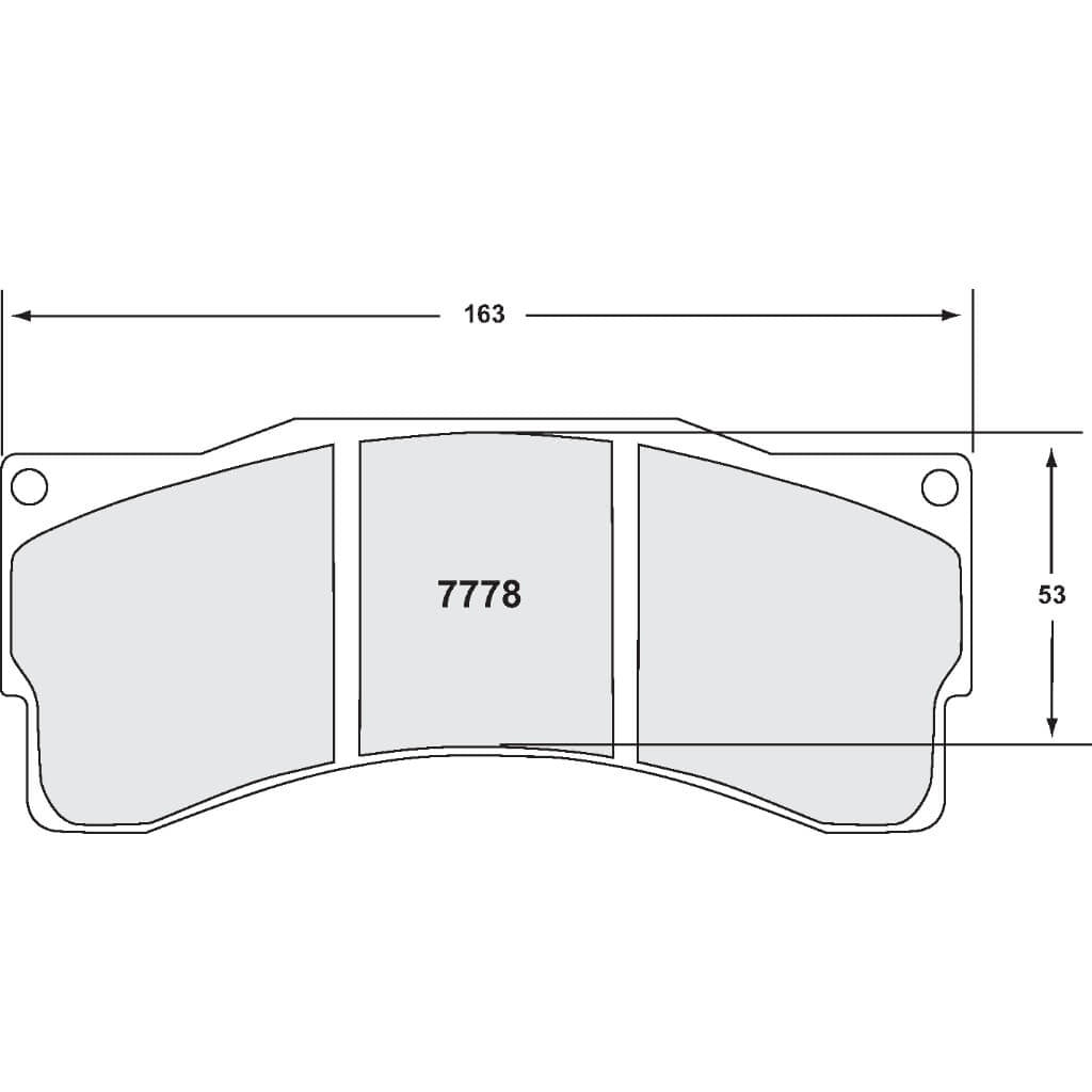 PFC 7778.331.25.44 Rear Brake Pads RACE 331 CMPD 25 mm for Caliper AP Racing CP9665 Photo-1