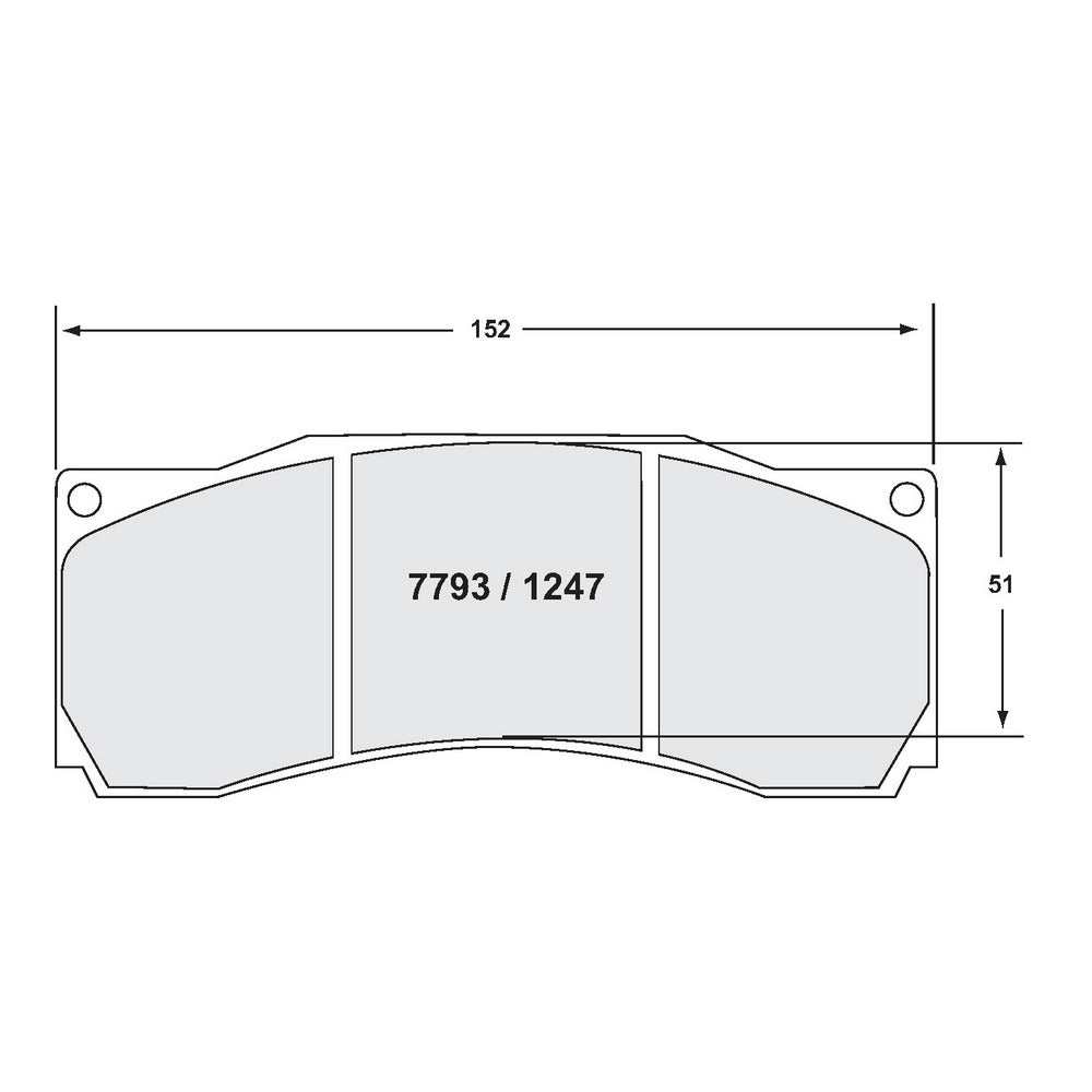 PFC 7793.11.17.44 Brake Pads for Caliper AP Racing CP5555 / CP3894 / JBT CB6P / STOPTECH ST60 (11 Compound, 17 mm) Photo-1