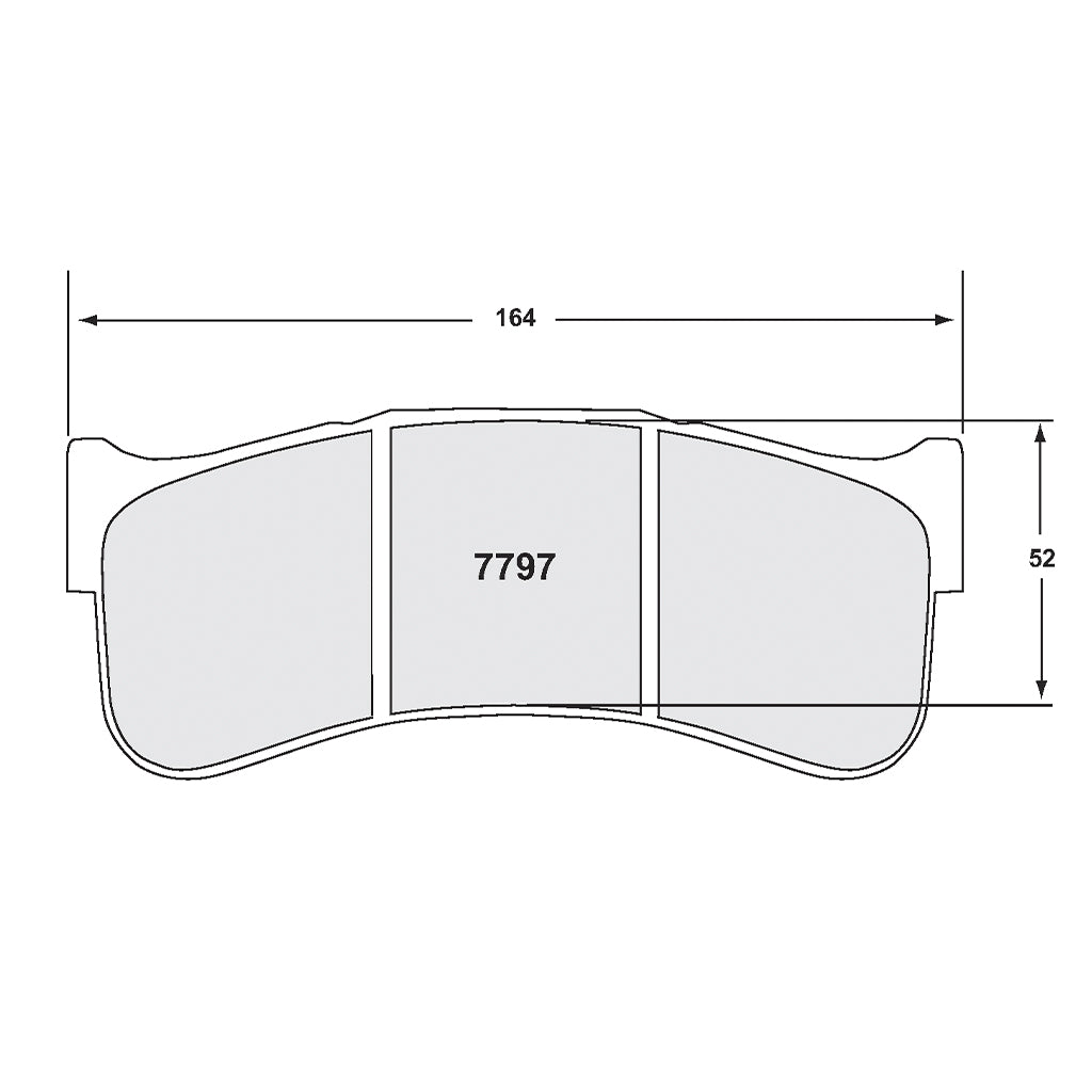 PFC 7797.40.25.44 Brake Pads for PORSCHE 911 GT2 (992) / AUDI R8 LMS (40 Compound, 25 mm) Photo-1