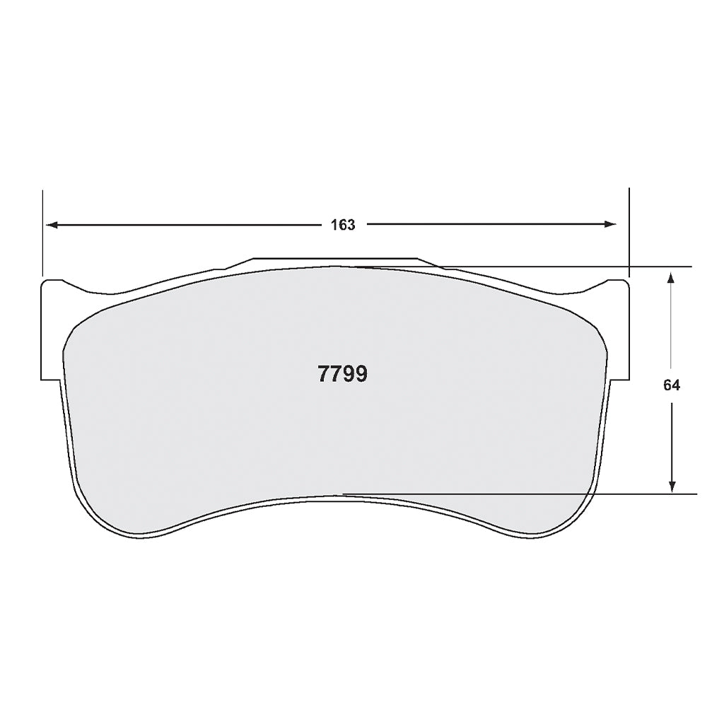 PFC 7799.40.29.44 Front Brake Pads for Brembo 6-Piston Caliper (40 Compound, 29 mm) Photo-1