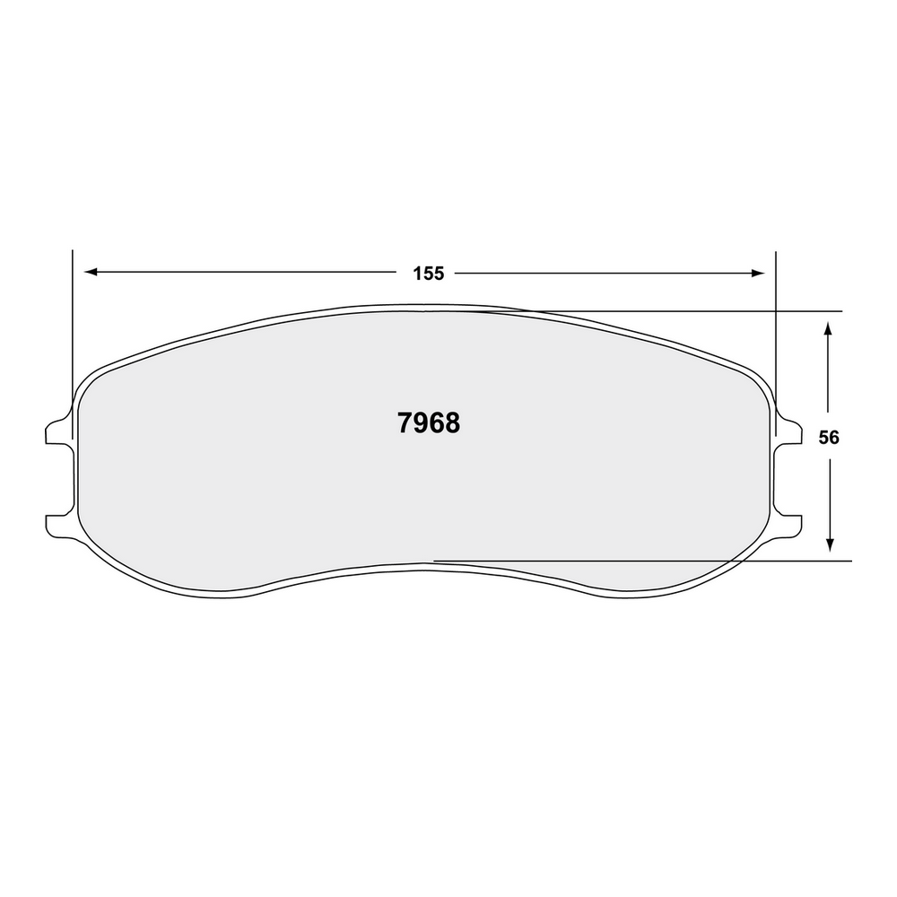 PFC 7968.331.28.44 Front Brake Pads for PORSCHE 991 Cup / Cayman GT4 Clubsport (331 Compound, 28 mm) Photo-1