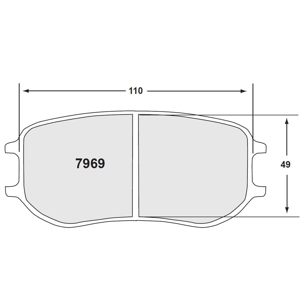 PFC 7969.68.20.64 Rear Brake Pads for Caliper PFC ZR95 (68 Compound, 20 mm) Photo-0