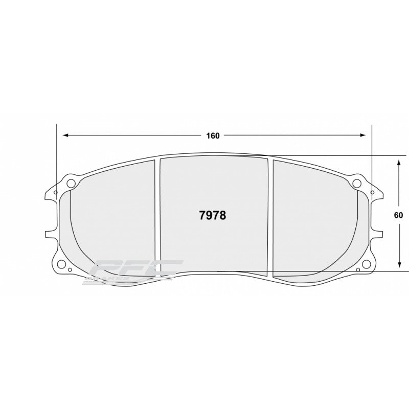 PFC 7978.12.30.44 Front Brake Pads for PORSCHE 991 GT3 R (12 Compound, 30 mm) Photo-0